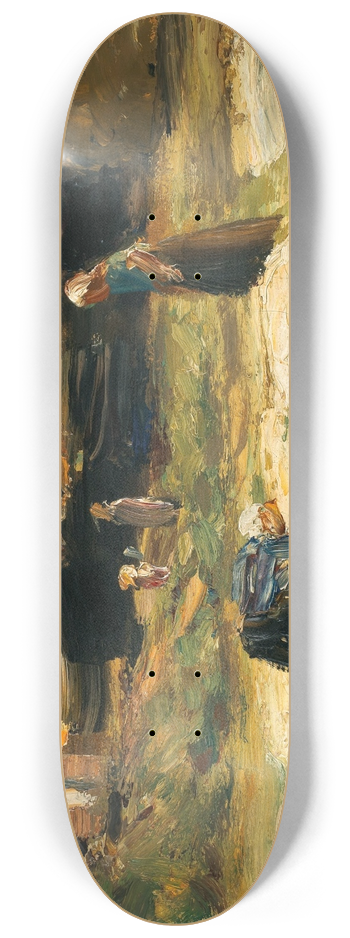 Max Liebermann - Dorfwinkel mit Bleiche (village corner with bleach) 8.25 inch art skate deck