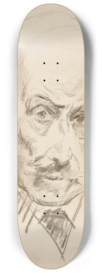 Max Liebermann - Self-portrait 8.25 inch art skate deck
