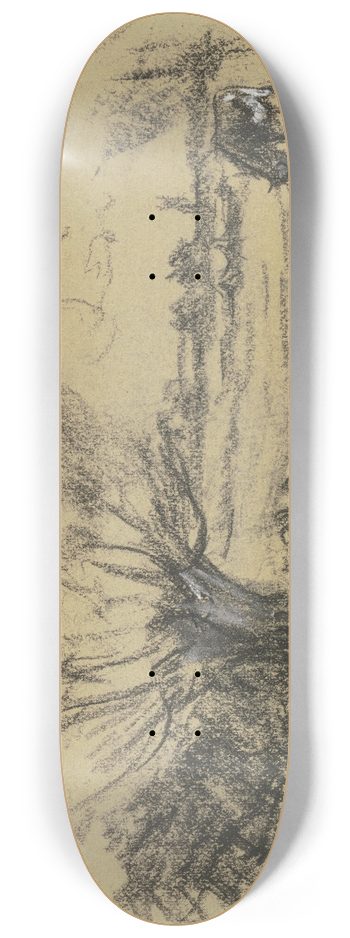Max Liebermann - Wiese mit Vieh, vorne eine Kopfweide 8.25 inch art skate deck