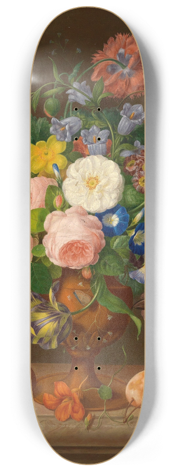 Johann Georg Seitz - Blumenstck mit Vogel 8.25 inch art skate deck