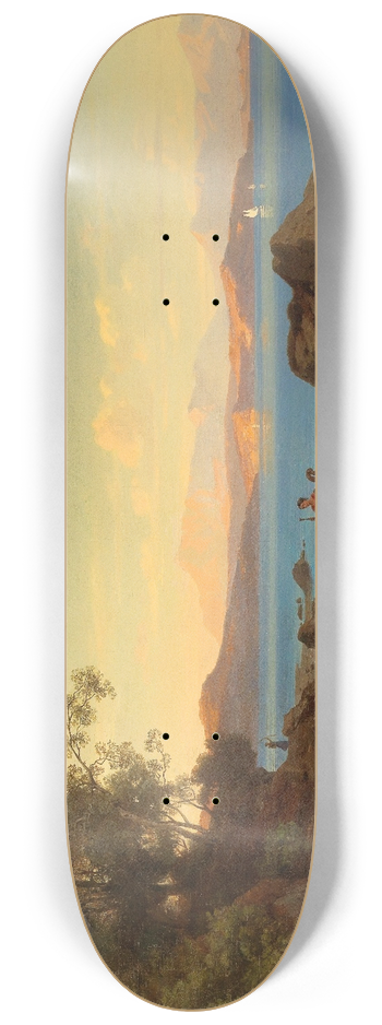 Max Schmidt - Coastal Landscape with Amazons 8.25 inch art skate deck