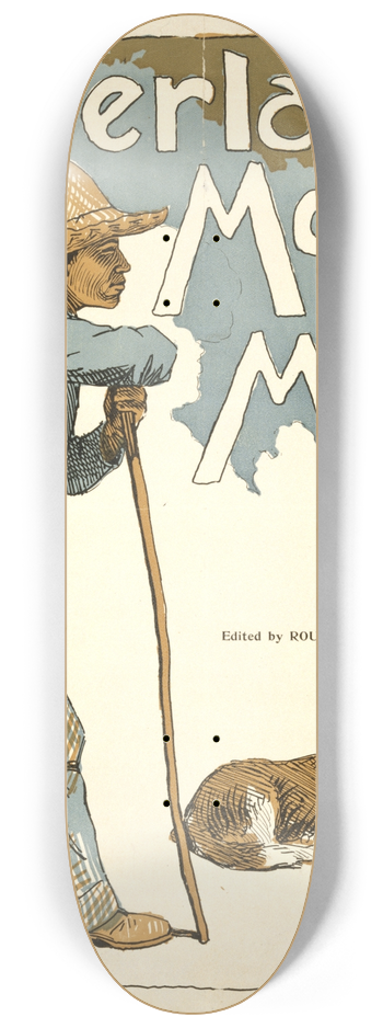 Maynard Dixon - Overland Monthly. May, 1895 8.25 inch art skate deck