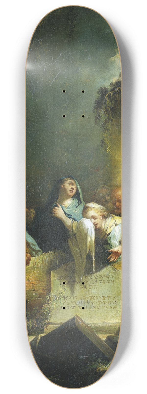 Johann Georg Trautmann - The Raising of Lazarus 8.25 inch art skate deck