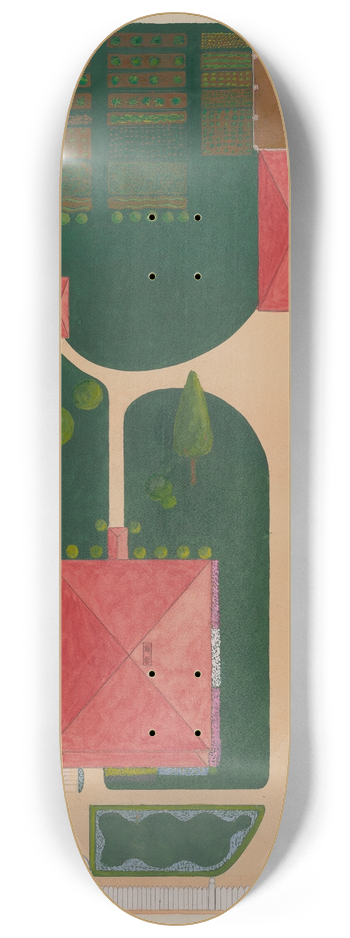 Meyer Goldbaum - Samuel Harrison House and Garden 8.25 inch art skate deck