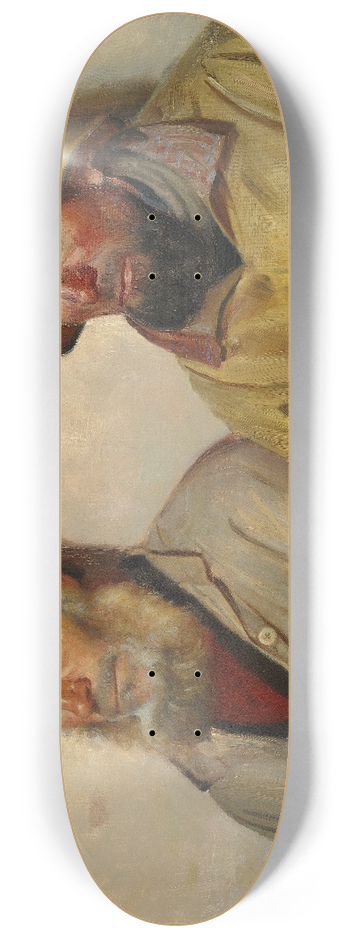 Michael Ancher - Interir med to fiskere 8.25 inch art skate deck