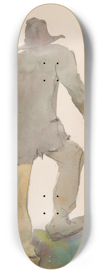 Michael Healy - A Man with a Walking Stick 8.25 inch art skate deck