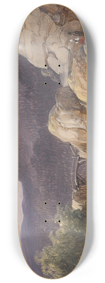 Johann (Giovanni) Varrone - bergang ber den Wasserfall 8.25 inch art skate deck