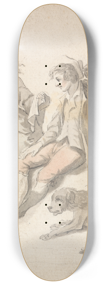 Michel Vincent Brandoin - Shepherd, Shepherdess and Dog 8.25 inch art skate deck