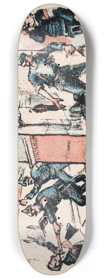 Mihly Bir - Extreem geweld tegen arbeiders 8.25 inch art skate deck