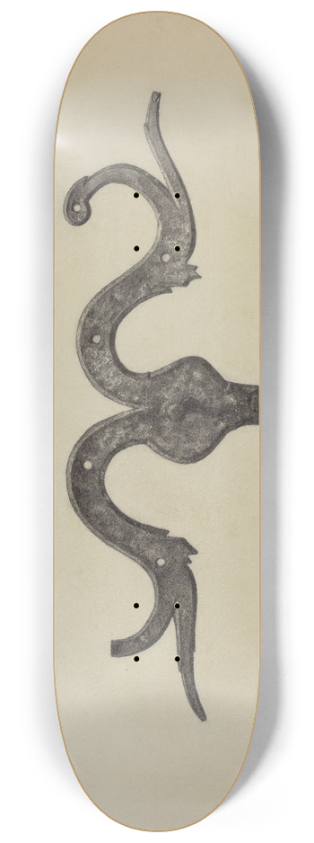Mildred Ford - Pa. German Butt of Side Hinge 8.25 inch art skate deck