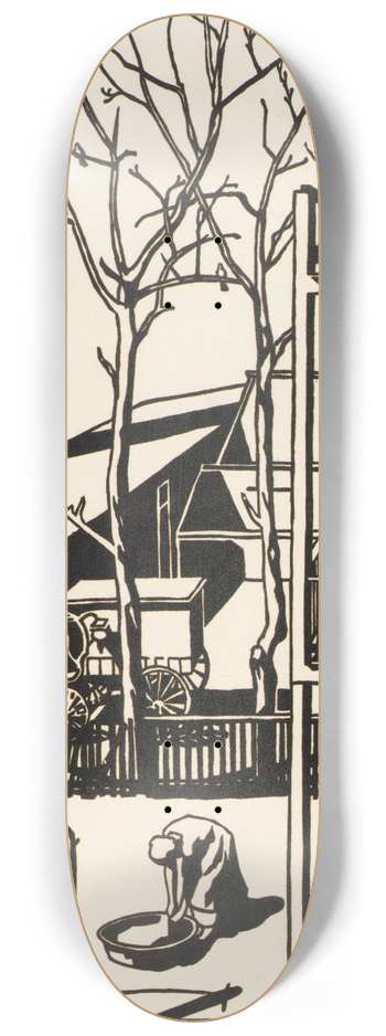 Mildred McMillen - Back Stairs 8.25 inch art skate deck