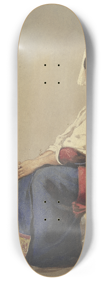 Johann Heinrich Hasselhorst - Studie einer jungen sitzenden Italienerin 8.25 inch art skate deck
