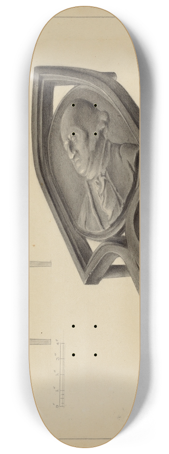 Milton Grubstein - George Washington Flat Iron Stand 8.25 inch art skate deck