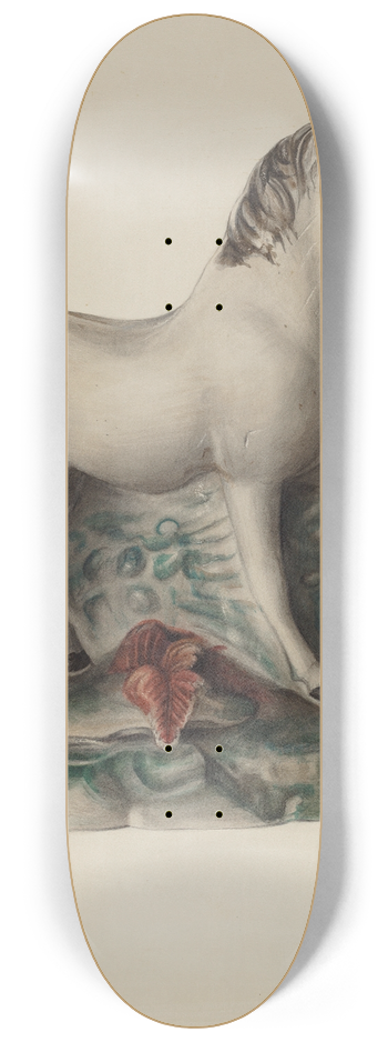 Mina Lowry - Chalkware Horse 8.25 inch art skate deck