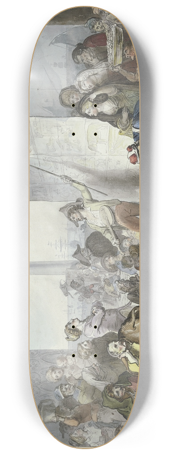 Johann Heinrich Ramberg - Bnkelsnger auf der Piazetta in Venedig 8.25 inch art skate deck
