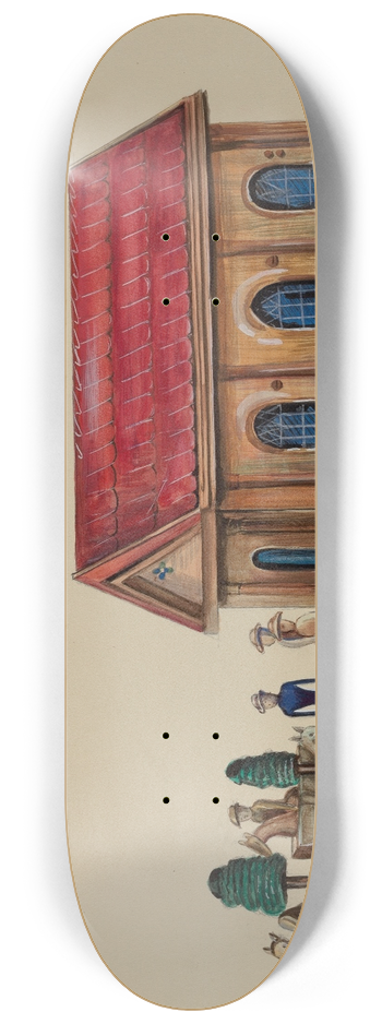 Mina Lowry - Noahs Ark with Animals 8.25 inch art skate deck