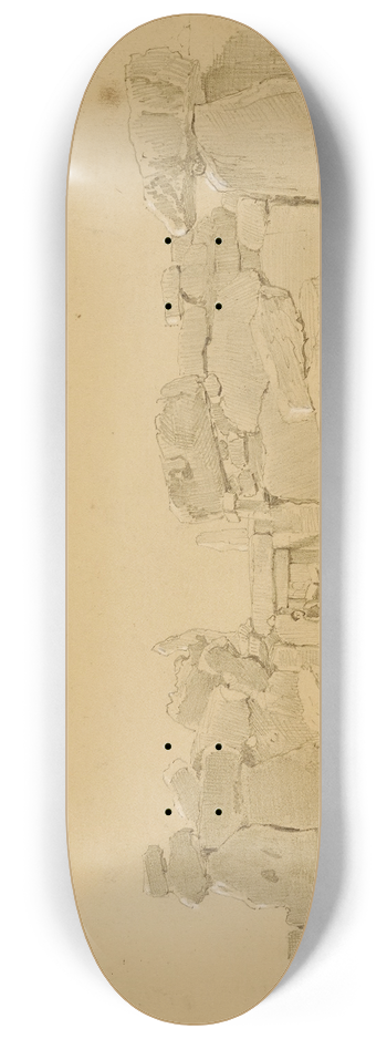 Miner Kilbourne Kellogg - Ruins, Krindi, Malta 8.25 inch art skate deck