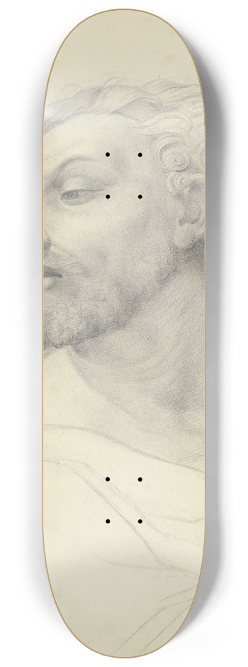 Moritz Daniel Oppenheim - Mnnerkopf aus Raffaels Disputa 8.25 inch art skate deck