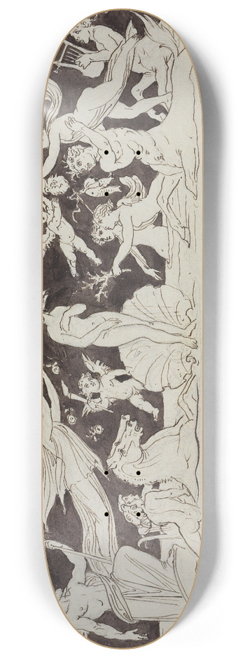 Moritz von Schwind - Geburt der Aphrodite 8.25 inch art skate deck