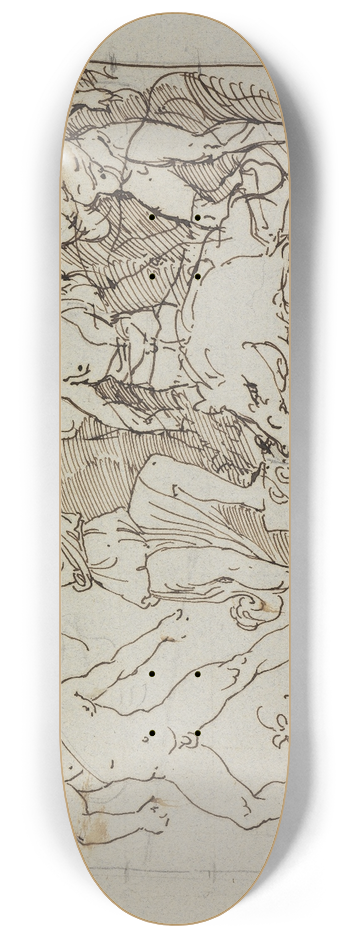Moritz von Schwind - Meleager und Atalante 8.25 inch art skate deck