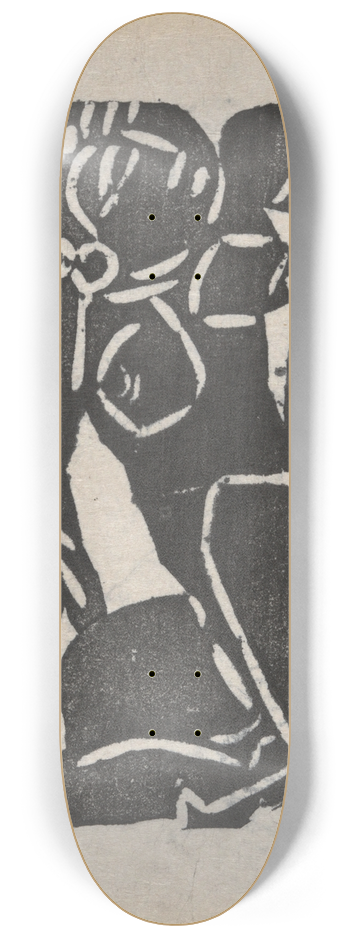Munakata Shiko - Three HeavenlyAttendants 8.25 inch art skate deck