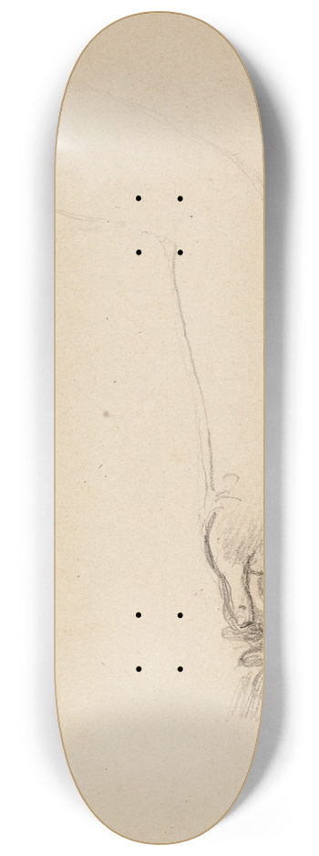 Narcisse-Virgile Diaz de La Pea - Esquisse de bras gauche 8.25 inch art skate deck