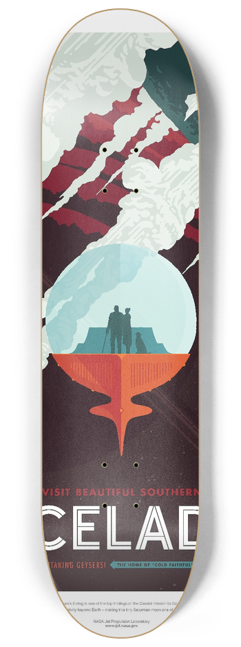 NASA - Enceladus 8.25 inch art skate deck