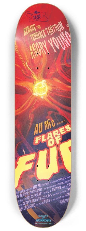 NASA - Flares of Fury 8.25 inch art skate deck
