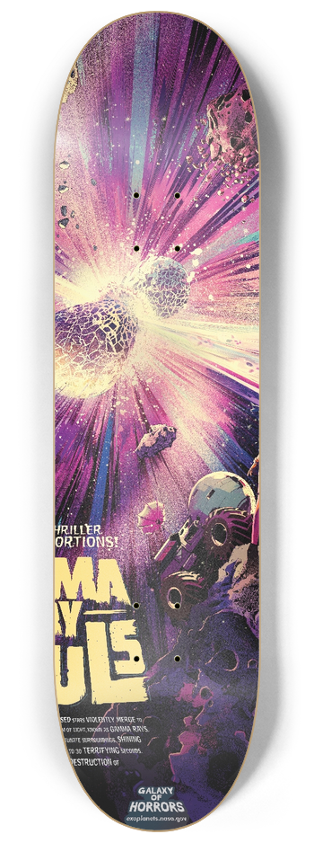 NASA - Gamma Ray Ghouls 8.25 inch art skate deck