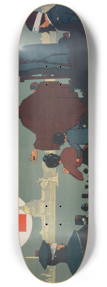 Nathaniel Lord Britton - They are looking to us for help 8.25 inch art skate deck