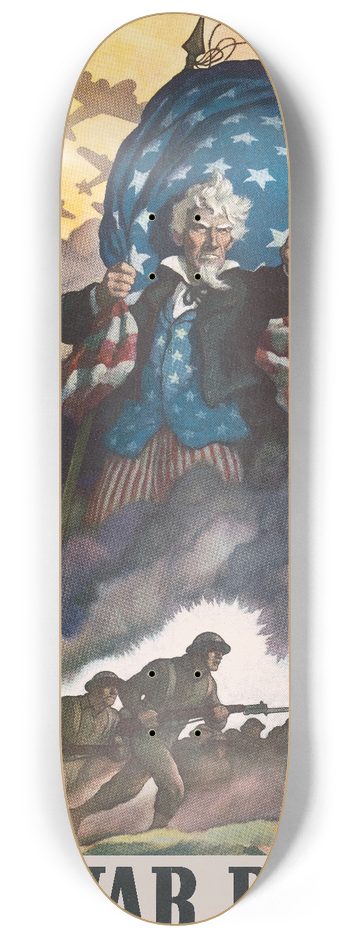 N. C. Wyeth - Buy war bonds 8.25 inch art skate deck