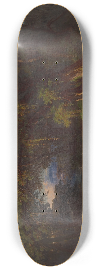 Johann Jakob Frey - Forest Landscape in the Roman Mountains 8.25 inch art skate deck
