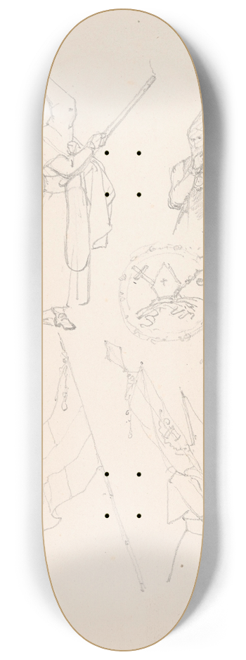Nicaise De Keyser - Good Friday Procession in Seville 8.25 inch art skate deck