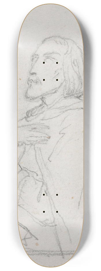 Nicaise De Keyser - Man at Prayers 8.25 inch art skate deck