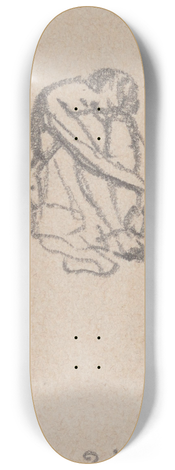 Nicaise De Keyser - Seated Huddled Figure 8.25 inch art skate deck
