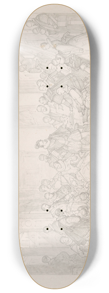 Nicaise De Keyser - The Archdukes Albert and Isabella Visit the Printer Plantin 8.25 inch art skate deck