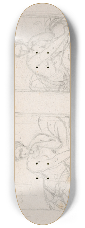 Nicaise De Keyser - Two Postures 8.25 inch art skate deck