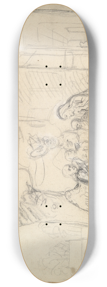 Nicolaes Maes - Abraham Entertaining the Angels 8.25 inch art skate deck