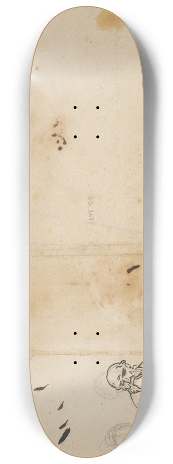 Nicolai Abildgaard - Rids af to oldinge p et pklistret papirstykke 8.25 inch art skate deck