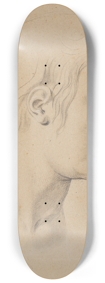 Nicolai Abildgaard - Studie til prins Hans hoved p Christian I billedet i Christiansborg riddersal 8.25 inch art skate deck