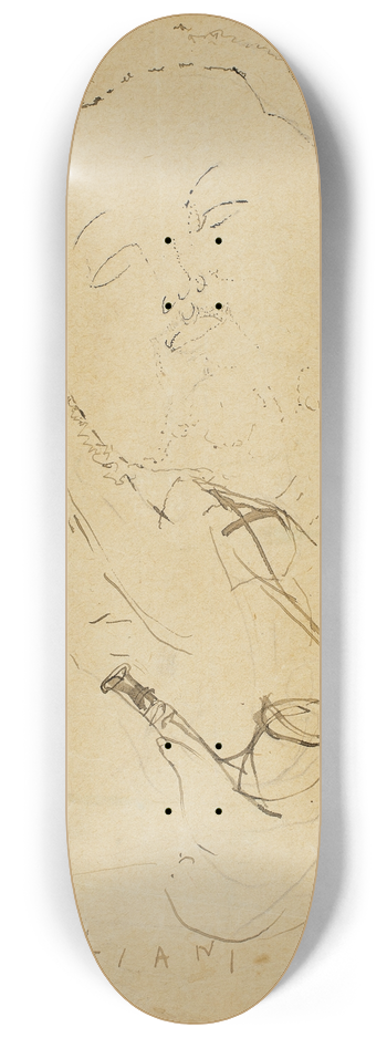 Amedeo Modigliani - Diego Rivera 8.25 inch art skate deck