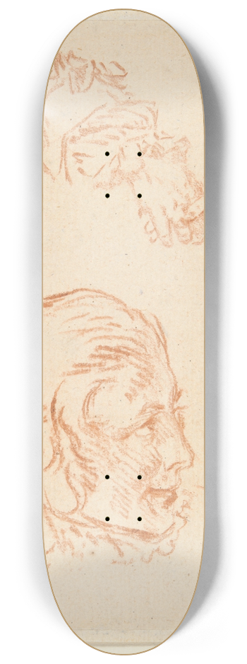 Nicolas Lancret - Portrait of an Actor and Study ofHands 8.25 inch art skate deck