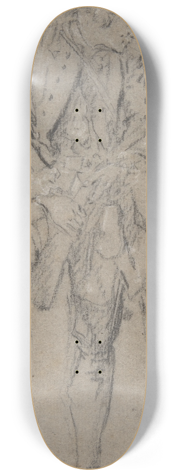 Nicolas Lancret - Standing Hunter Holding a Rifle 8.25 inch art skate deck
