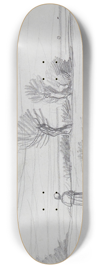 Nicolas Louis Cabat - Paysage de Bercenay 8.25 inch art skate deck