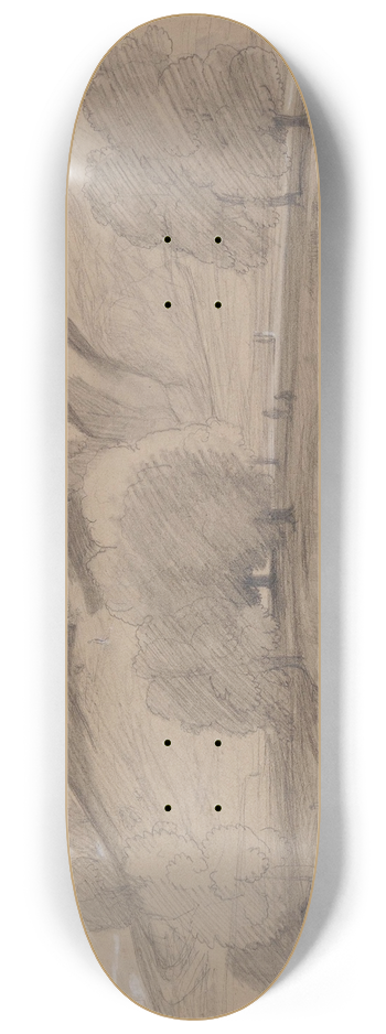 Nicolas Louis Cabat - Paysage de Narni 8.25 inch art skate deck