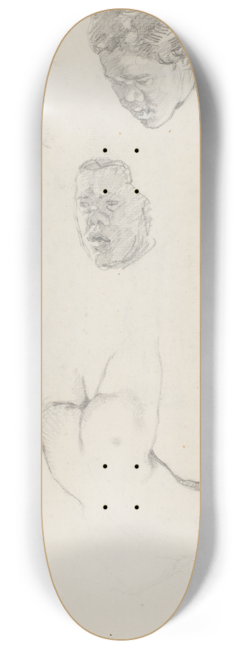 Niels Skovgaard - Fire studier efter samme model som recto 8.25 inch art skate deck