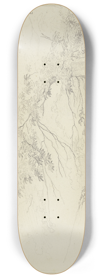 Nikolaus Hoff - Baumbestandener Weg entlang einer Mauer 8.25 inch art skate deck