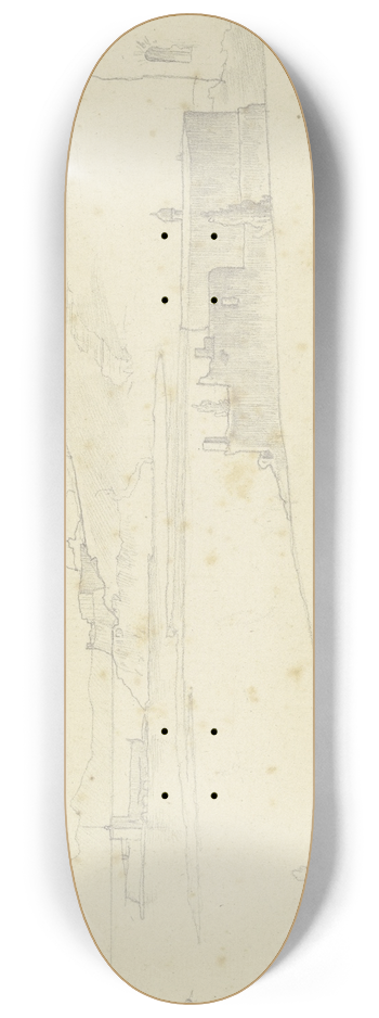 Nikolaus Hoff - Der Castello aragonese in Baia 8.25 inch art skate deck