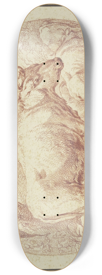 Johann Melchior Roos - Cattle drinking 8.25 inch art skate deck
