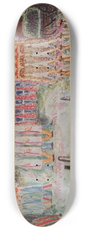 Nils Dardel - Stadsbild 8.25 inch art skate deck